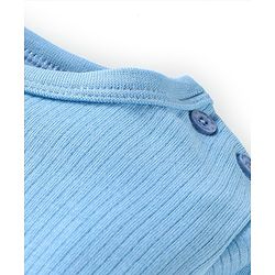 Babyhug Full Sleeves Solid Thermal Vests & Pant Set -Blue