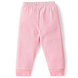 Babyhug Full Sleeves Solid Thermal Vests & Pant Set - Pink