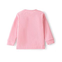 Babyhug Full Sleeves Solid Thermal Vests & Pant Set - Pink