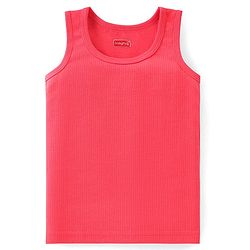 Babyhug Full Sleeves Solid Thermal Vests & Pant Set -Coral