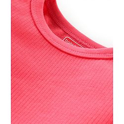 Babyhug Full Sleeves Solid Thermal Vests & Pant Set -Coral