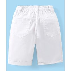 Babyhug Cotton Woven Half Sleeves Checked Shirt & Shorts Set - White & Green