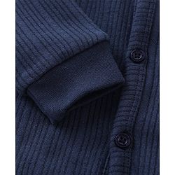 Babyhug Front Open Full Sleeves Thermal Vest Solid Colour Pack of 2- Navy & Light Blue
