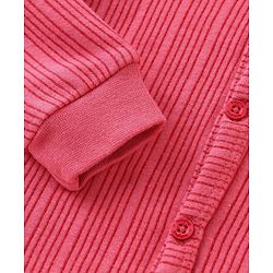 Babyhug Front Open Full Sleeves Thermal Vest Solid Colour Pack of 2- Pink & Coral