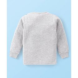 Babyhug Full Sleeves Pullover Thermal Vests with Solid Colours Pack of 2 - Grey