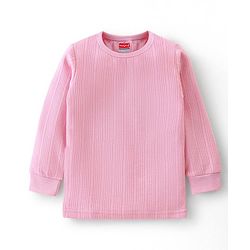 Babyhug Pullover Full Sleeves Solid Thermal Vests Pack of 2 - Pink & Coral