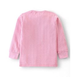 Babyhug Pullover Full Sleeves Solid Thermal Vests Pack of 2 - Pink & Coral