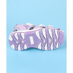 Cute Walk by Babyhug Sandals Velcro Closure with Heart Print - Purple