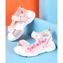 Cute Walk by Babyhug Slip On Sandals with Velcro Closure - Water Red