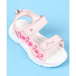 Cute Walk by Babyhug Slip On Sandals with Velcro Closure - Water Red
