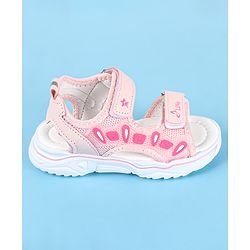 Cute Walk by Babyhug Slip On Sandals with Velcro Closure - Water Red