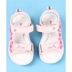 Cute Walk by Babyhug Slip On Sandals with Velcro Closure - Water Red