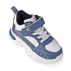 Cute Walk by Babyhug Velcro Closure Sneakers - White & Blue