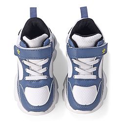 Cute Walk by Babyhug Velcro Closure Sneakers - White & Blue