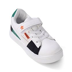 Cute Walk by Babyhug Velcro Closure Sneakers -White Green & Black