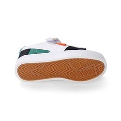 Cute Walk by Babyhug Velcro Closure Sneakers -White Green & Black