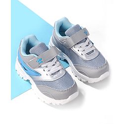 Cute Walk by Babyhug Sneakers With Velcro Closure Solid - Blue & Grey
