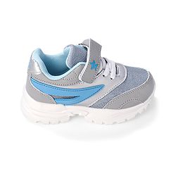 Cute Walk by Babyhug Sneakers With Velcro Closure Solid - Blue & Grey