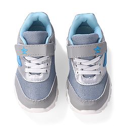 Cute Walk by Babyhug Sneakers With Velcro Closure Solid - Blue & Grey