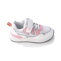 Cute Walk by Babyhug Velcro Closure Sneakers - White & Pink