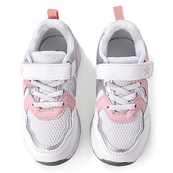 Cute Walk by Babyhug Velcro Closure Sneakers - White & Pink