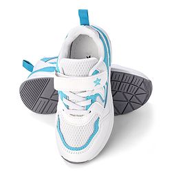 Cute Walk by Babyhug Velcro Closure Sneakers - White & Blue