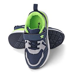 Cute Walk by Babyhug Velcro Closure Sneakers - Blue & Grey