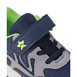 Cute Walk by Babyhug Velcro Closure Sneakers - Blue & Grey