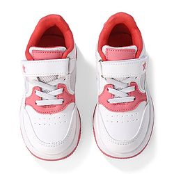 Cute Walk by Babyhug Velcro Closure Sneakers - White & Pink