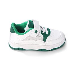 Cute Walk by Babyhug Velcro Closure Sneakers - White & Green