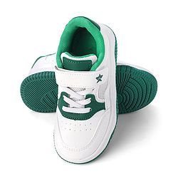 Cute Walk by Babyhug Velcro Closure Sneakers - White & Green