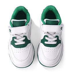 Cute Walk by Babyhug Velcro Closure Sneakers - White & Green