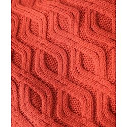 Babyhug Knit Full Sleeves Sweater Set with Cable Knit Design - Orange