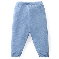 Babyhug Knit Full Sleeves Pullover Sweater Set with Cable Knit Design - Blue