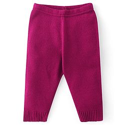 Babyhug Knitted Full Sleeves Sweater Set with Cap Intarsia Design -  Dark Pink