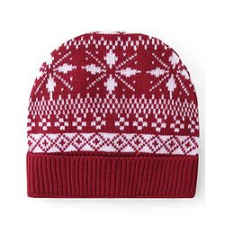 Babyhug Knitted Full Sleeves Sweater Set with Cap &  Intarsia Design - Red