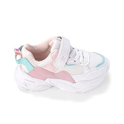 Cute Walk by Babyhug Velcro Closure Sneakers - White & Pink