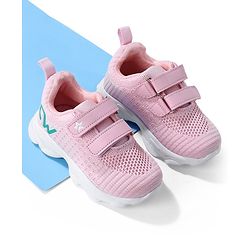 Cute Walk by Babyhug Sneaker Shoes with Velcro Closure - Pink