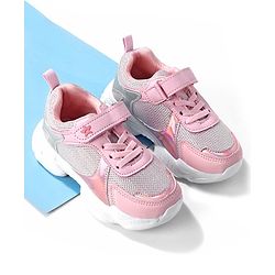 Cute Walk by Babyhug Sneaker Shoes With Velcro Closure - Pink