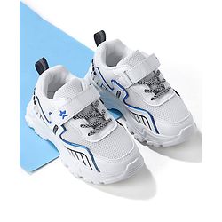 Cute Walk by Babyhug Sneakers Shoes With Velcro Closure Solid - White