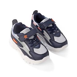 Cute Walk by Babyhug Color Block Sneakers with Velcro - Navy Blue &  Grey