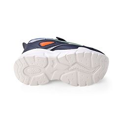 Cute Walk by Babyhug Color Block Sneakers with Velcro - Navy Blue &  Grey