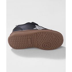 Cute Walk by Babyhug Sneaker Shoes with Velcro Closure and Star Print - Black