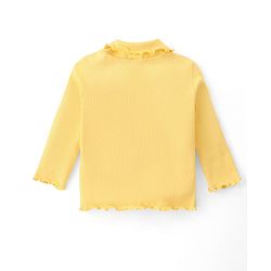Babyhug Cotton Knit Full Sleeves Solid Colour Skivi T-Shirt- Yellow