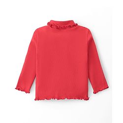 Babyhug Cotton Knit Full Sleeves Solid Colour Skivi T-Shirt- Red
