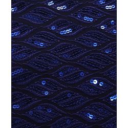 Babyhug Woven Full  Sleeves Sequined Embroidered  Kurta Pyjama Set - Navy Blue