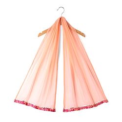 Babyhug Cotton Woven Sleeveless  Floral Printed Choli Lehenga & Dupatta Set with Lace Detailing - Peach