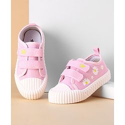 Cute Walk by Babyhug Casual Shoes with Velcro Closure Floral Print - Pink