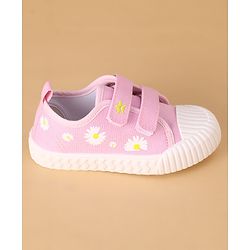 Cute Walk by Babyhug Casual Shoes with Velcro Closure Floral Print - Pink