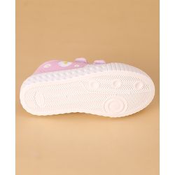 Cute Walk by Babyhug Casual Shoes with Velcro Closure Floral Print - Pink